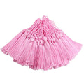100Pcs 5 Inch Silky Bookmark Tassels for Jewelry, Souvenir(Pink) - color: Pink
