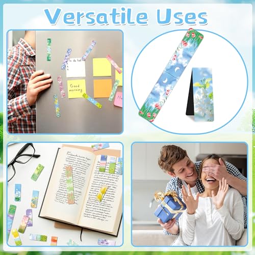 96Pack Magnetic Bookmarks for Reading,Women Men Teacher Book Lovers Gifts - style: Flower