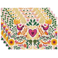 Mexico Cinco De Mayo Placemats Set of 4 12x18 Inch - color: Deep Magenta, size: Set of 4