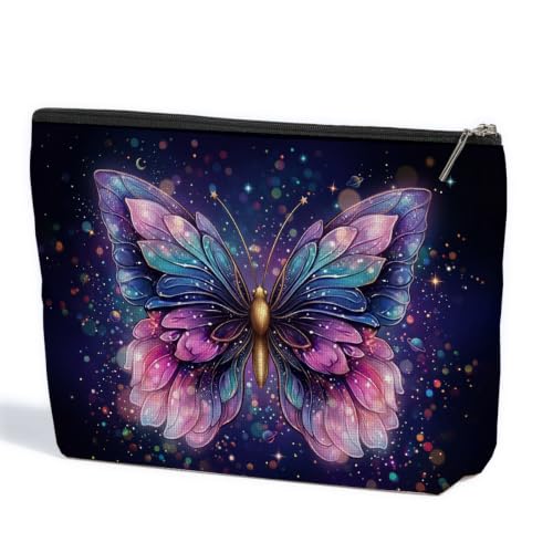 Butterfly Makeup Bag for Women Travel Organizer Pouch Cosmetic Bags 03 - color: Multicolor 1584