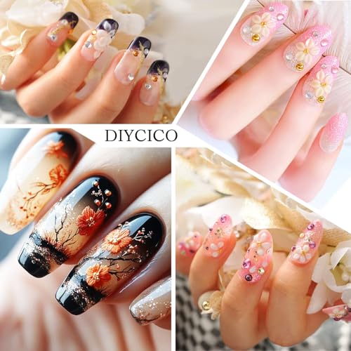 Nail Art Tools,Nail Art Brush,2 sets Nail Stand,5 PCS Dual Tipped Nail Dotting Tool and Sculpture Pen, Acrylic Silicone Nail Pen, Nail Design Tools - color: D2#Pink Style 4
