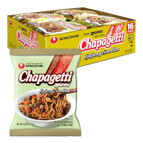 Nongshim Chapagetti Black Bean Jajangmyeon Korean Ramen Noodles, 10 Pack - size: 10 Pack