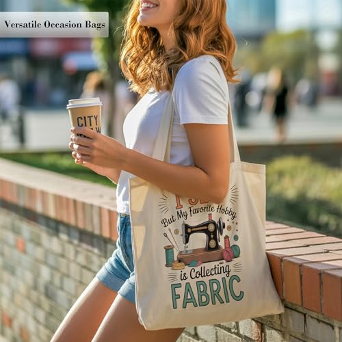 Aesthetic Canvas Tote Bag, Cute Reusable Bags for Women with Inner Pocket - color: Beige