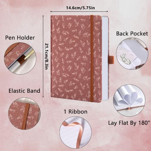 TIEFOSSI Lined Journal for Women, A5 College Ruled Notebook for Writing - color: Coffee, size: Lined