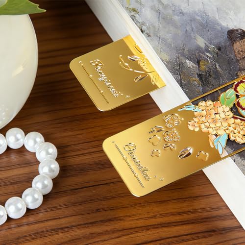 Kinsound Flower Book Mark with Tassel for Reading Women, Pretty Cute Hollow Butterfly Book Markers for Women, Men, Kids, Teachers, Students, Reading Accessories Gifts for Book Lovers（3PCS-Styple A） - style: Flower A