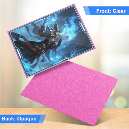 Pink Card Sleeves Fit for MTG, 300 Pieces Standard Card Sleeves for Trading Card Sports Cards Baseball Cards TCG (66x91mm), Affordable Sturdy and Nice Shuffling - color: Pink, size: 300ct standard