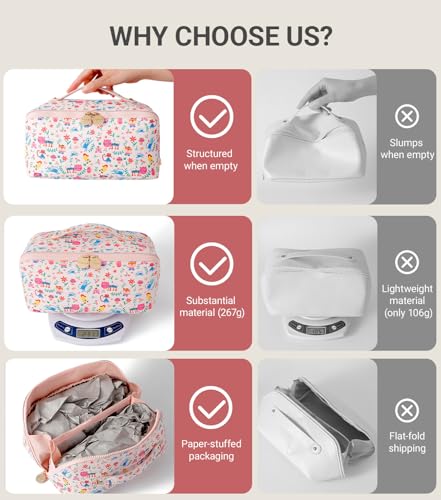 Aveniee Travel Makeup Bag for Women, Large Cosmetic Organizer with Open-Flat Design, Clear Divider & Handle - Waterproof PU Leather Toiletry Case, Cat Pattern - style: Sunshine Kitty