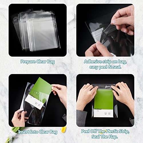 Golden State Art 4"x4" Acid-Free Crystal Clear Storage Sleeves,200 Pack - size: 4x4