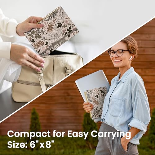 Taja Spiral Lined Journal for Women, Pretty Hardcover Journal Notebook, A5 - color: F-Magical Forest