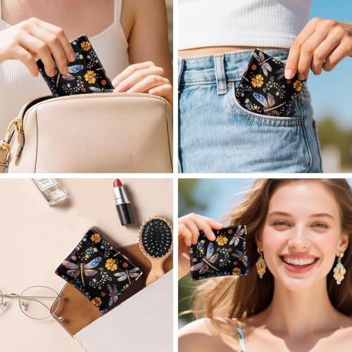 Squeeze Dragonfly Coin Purse Pouch Mini Coin Pocket Change Purse - color: Dragonfly, size: Mini (3.54"x3.2")