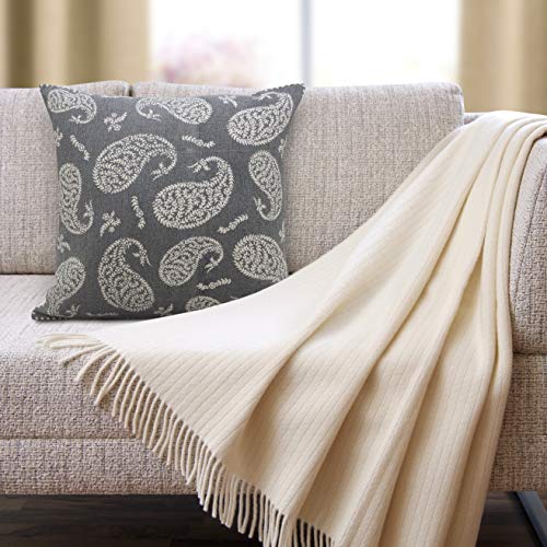 20x20 Inches Paisley Cotton Throw Pillow Covers for Home Decor | Traditional Boho Cushion Covers for Throw Pillows | Perfect for Living Room Couch & Bedroom Decorations | Dark Gray - color: Dark Gray