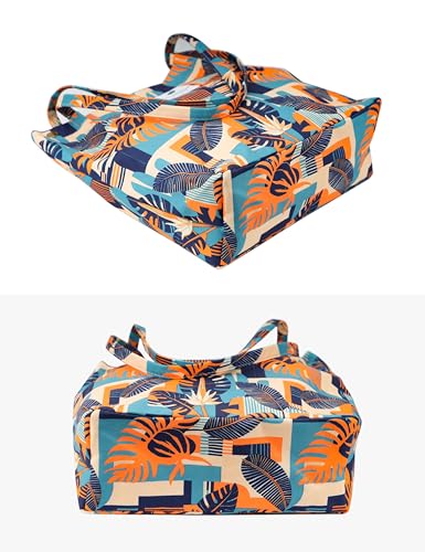 Corduroy Tote Bag Cute Tote Bags for Women Shoulder Bag with Inner Pocket for Work Beach Travel and Shopping Grocery - style: Plantain Leaf