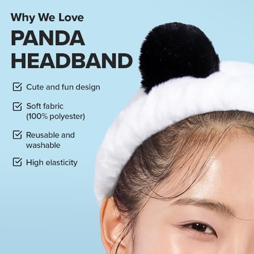 I DEW CARE Panda Face Wash Headband, Animal Head Band, Soft & Fuzzy - color: 05 Panda Headband
