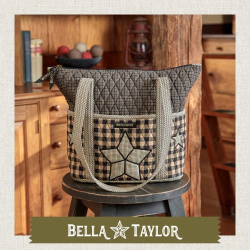 Bella Taylor Stride Tote, Quilted Shoulder Bag for Women - color: Farmhouse Star