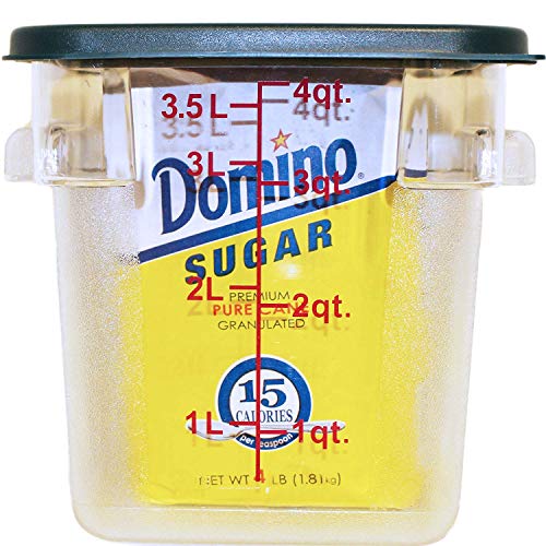 Tiger Chef Food Storage Containers with Lids - Plastic Container Set for Pantry Storage- 4 Qt - 4 Pack for Sugar, Flour, Cereal, Dry Goods - style: 4 Quart