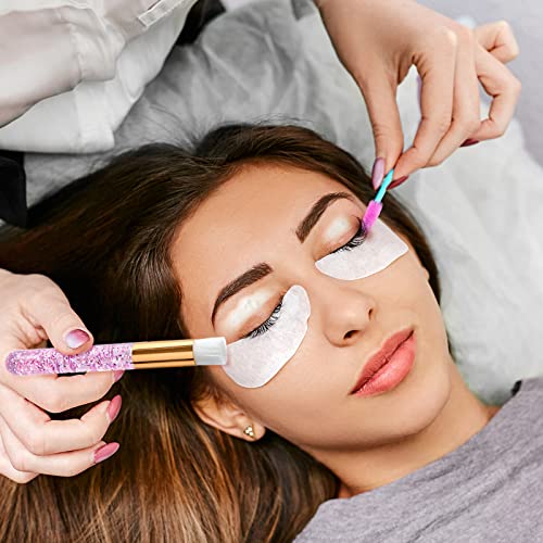 TUZAZO 40 PCS Pink Lash Shampoo Brushes with Travel Tubes - style: 20 Brushes + 20 Tubes, Pink