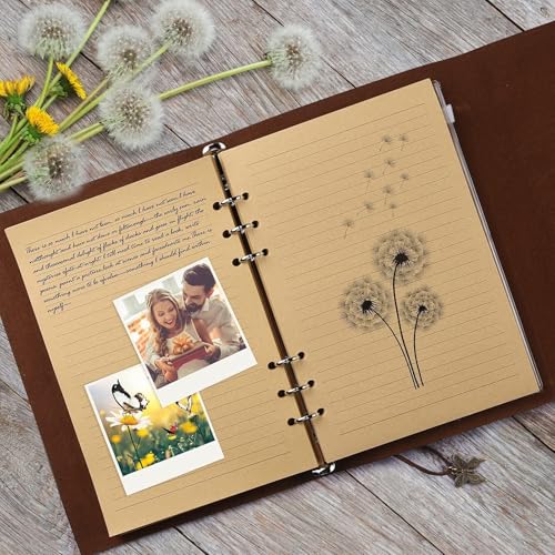 OMEYA Leather Journal Notebook, Refillable Writing Journal Diary Planner, Gifts For Women,Men, Girls, Sister, Friends(Purple, A5-9.3''×6.3'') (Pack of 2) - color: Purple, size: A5-9.3''×6.3'' (Pack of 2)