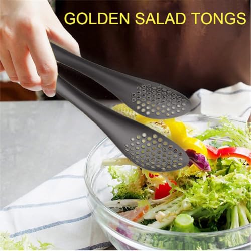 4 PCS Serving Tongs Black Tongs 9 Inch Serving Utensils Stainless Steel Serving Tongs for Salad Buffet Appetizer Dessert Tong for Food Parties, IAX-4B1-68 - color: Black, size: 9 Inch