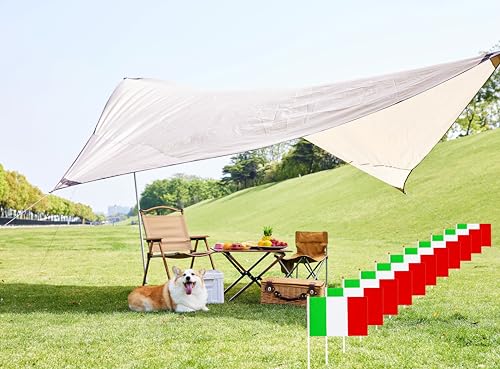 50 Pack Italy Italian Flags Small Mini Hand Held Italy Italian on Stick Flags, Miniature National Country Flags,Party Decorations Supplies for Parades,International Festival - color: Italy