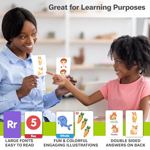Flash Cards for Kids 1-3 — Learning Alphabet Flashcards for Kids 4-8