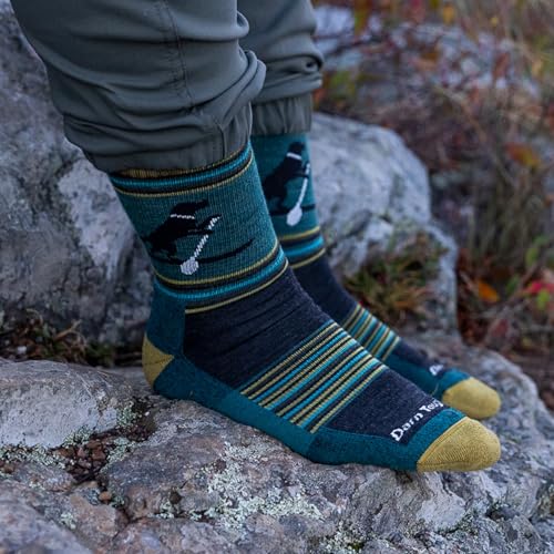 Darn Tough Vermont Men's Willoughby Micro Crew Cushion Hike Socks (5003) - color: Dog Pond, size: Medium