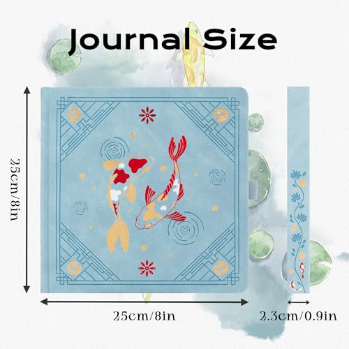 TIEFOSSI Dotted Square Journal Notebook 160 Pages for Women & Men(8 x 8) - color: Light Blue, size: Square-Dotted