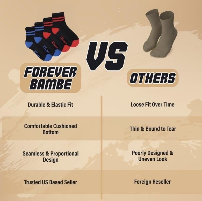 Forever Bambe Mini Crew Socks for Women 4-Pack Cushioned Bottom Retro Striped Socks - Athletic Women's Short Calf Sock - color: 14 - Black