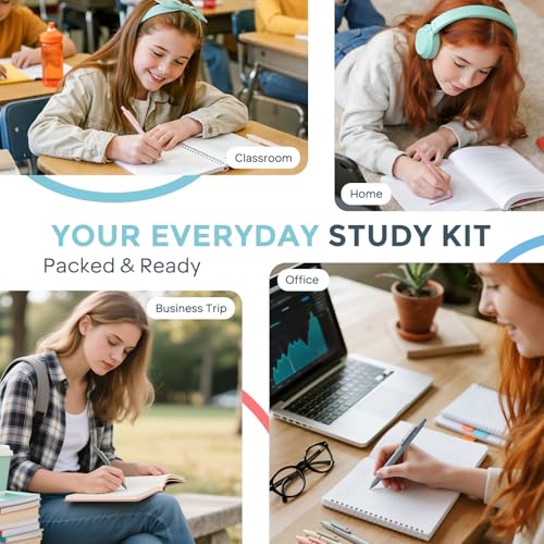 Nicpro School Supplies with Cute Pencil Case, 39 PCS Blue - color: Blue, size: 1 count (Pack of 39)