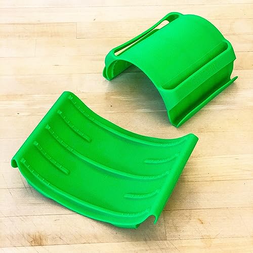 Silicone BBQ & Kitchen Mitt 2-Pack Set (Medium/Large, Green) - color: Green, size: Medium/Large