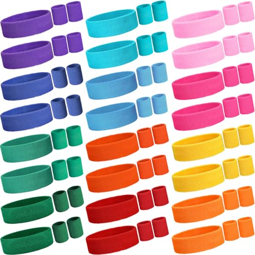 Sweatbands and Wristbands Set, Women, Men - color: Colorful