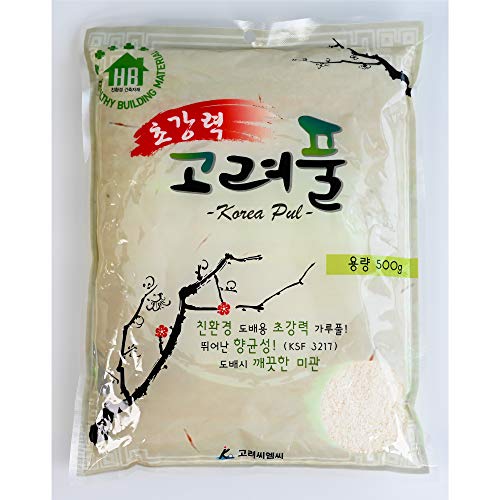 Powder Adhesive Potato Starch Clear Glue for Use with Paper Hanji Wallpaper Card Collage Art Papier Mache Crafts Multi-Purpose Non-Toxic Eco Friendly 500g (17.6 oz)