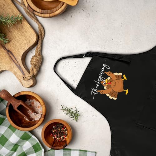 Funny Apron for Men Women,Humorous Kitchen Apron- Grilling Cooking BBQ Accessories, Gift for Dad Husband - color: Thanksgiving