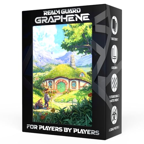 (Halfling Tranquility V2) 100% Hand-Drawn 100ct Textured Matte TCG/MTG Card Art Sleeves by Realm Guard - style: V2 Graphene