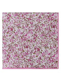 Luckyvestir Floral Pocket Squares for Men Cotton Flower Handkerchief Formal Wedding Party Graduation - color: Pink