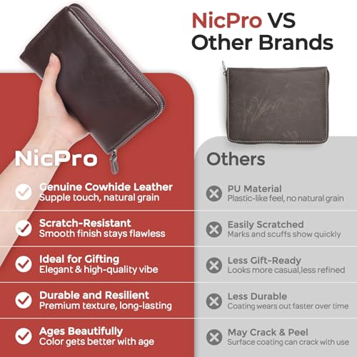 Nicpro 30PCS Black Metal Mechanical Pencil Set in Leather Case - color: Black