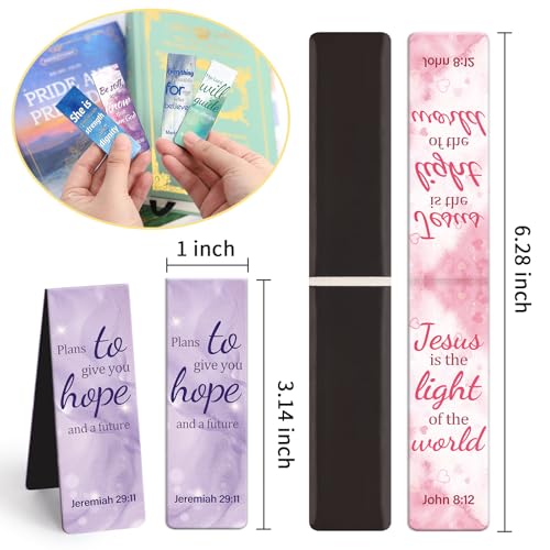 Magnetic Bookmarks, Tumwisk 15PCS Bible Quotes Bookmarks for Women - color: Colorful