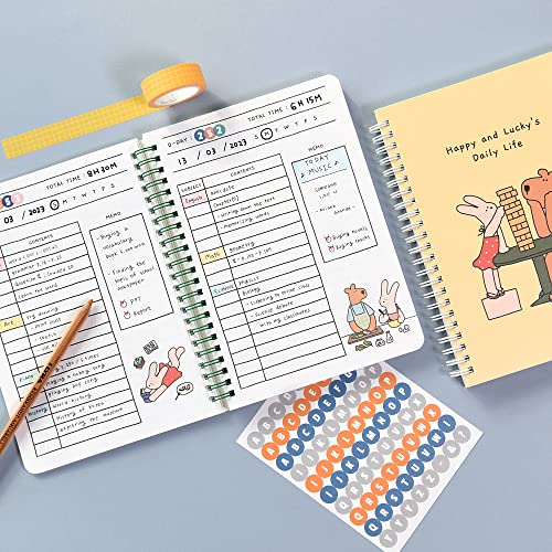 Monolike 2021 Happy and Lucky 4 Month A5 Ruled Academic Planner, Study Plan - color: Happy and Lucky - Reading