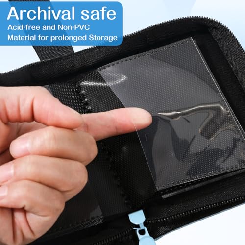 1 Pocket Card Binder – Collectible Trading Card Album, Single Card Holder with 20 Pages, Holds 40 Cards, Side-Loading Mini Binder for TCG, MTG, Sports, Baseball, Football, Small Sports Card Book,Blue - color: Blue