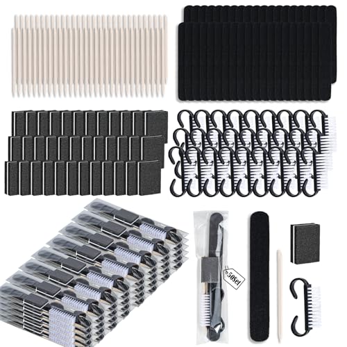 50 Sets Disposable Manicure Kit(50 Set-Black) - size: 50 Set-Black