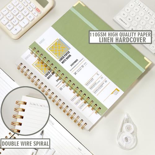 OWSC Lined Spiral Notebook, Hardcover 7.1 x 10 IN B5 Notebook, Grey 300 - size: 1 Pack B5 Grey300P