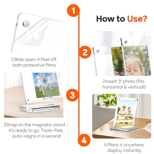 2.4x3.5 Acrylic Picture Frame,2 Pack
