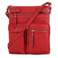 SG SUGU Katie Lightweight Medium Crossbody Bag Shoulder Bag with Multi Pocket for Women - color: Red