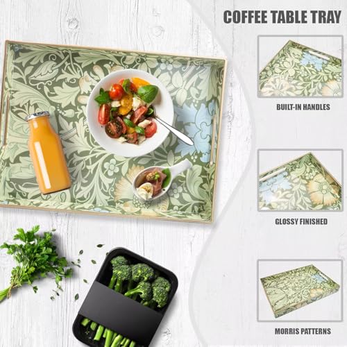 Spsyrine Plastic Serving Tray with Handles for Coffee Table, Compton - color: Multi C