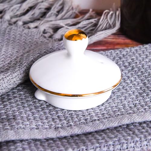 Ceramic Tea for One Set, 12oz Teapot& 8.2oz Cup (White) - color: White