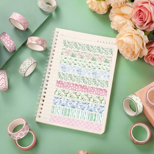 Gueevin 24 Rolls Floral Washi Tapes Set Scrapbook Supplies, Garden - style: Garden