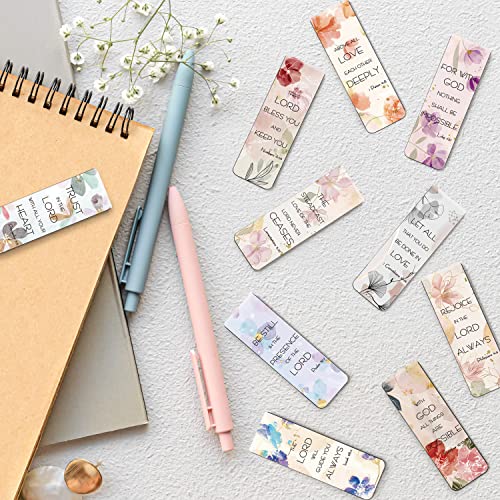 Magnetic Bookmarks, Page Markers, 10 Bible Verse Designs - color: Bible Verse Bookmarks