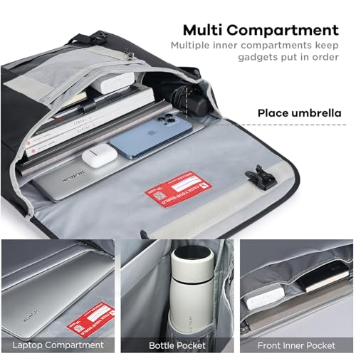 OIWAS Messenger Bag for Women, 17 Inch Laptop Crossbody Bags Men Casual Satchel Shoulder Bag College Travel Office Briefcase (Black, 17 inch) - color: Black, size: 17 Inch