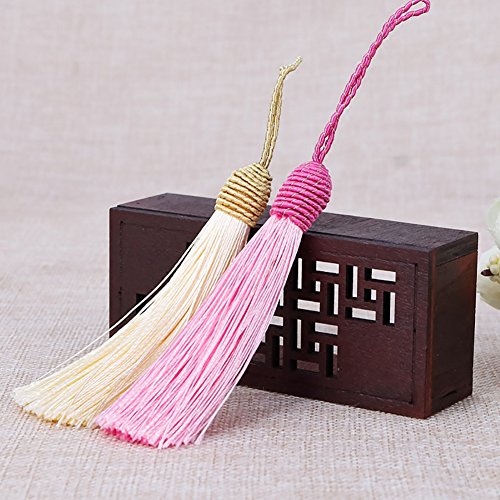 20pcs 6 Inch Silky Tassels with Chinese Knot for DIY Crafts(Mixed 10) - color: Mixed10