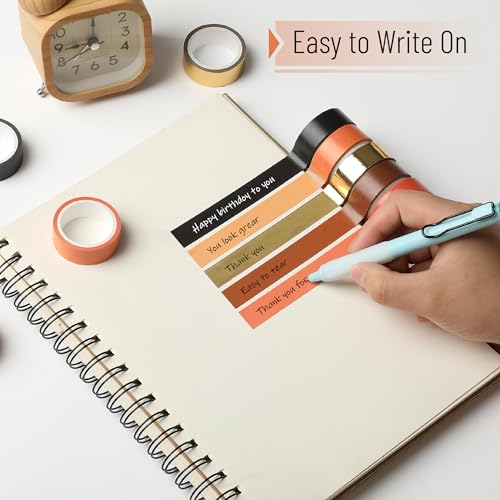 Mr. Pen- Washi Tape Set, 10 Rolls, 5 Yards/Roll, Washi Tape for Scrapbook - color: Fiery Horizon