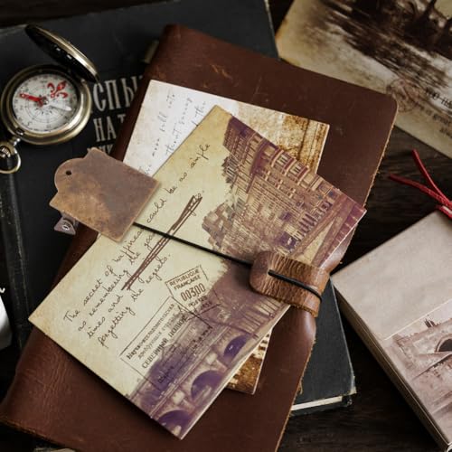 CRASPIRE 6Pcs Blank Metal Book Clip Antique Bronze Vintage Journal Notebook Clip Travelers Planner Page Holder Small Decorative Binder Holders TN Accessories for Art Journaling Reading Decoration